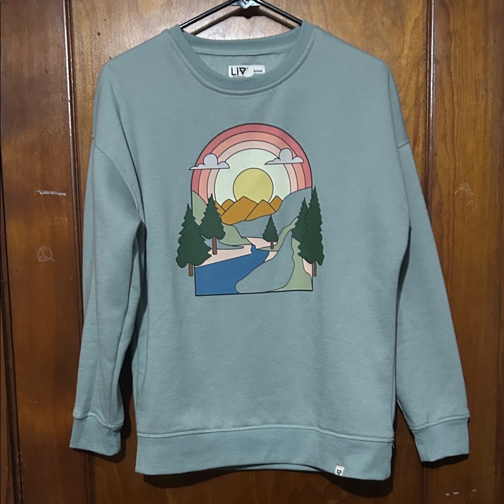 LIV Women's Green Crew Neck Sweater